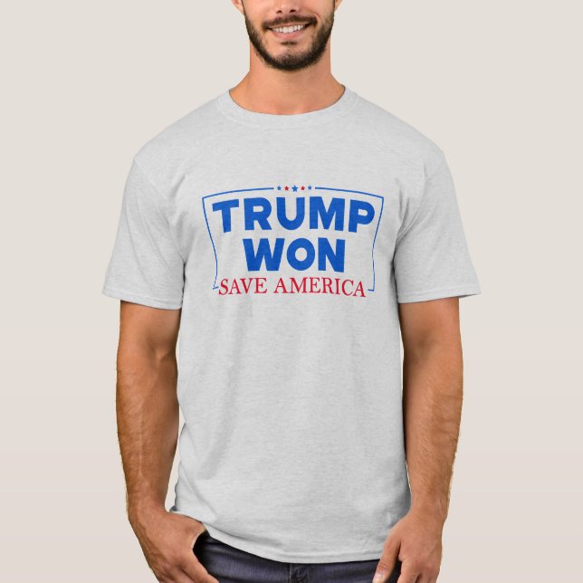 Camiseta Trump ganó para salvar a Estados Unidos (Anverso)