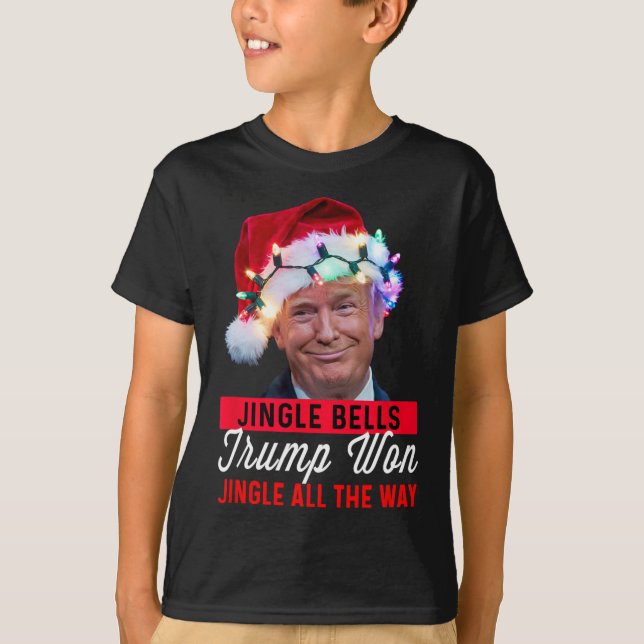 Camiseta Trump ganó una canción de Trump con los Navidades (Anverso)