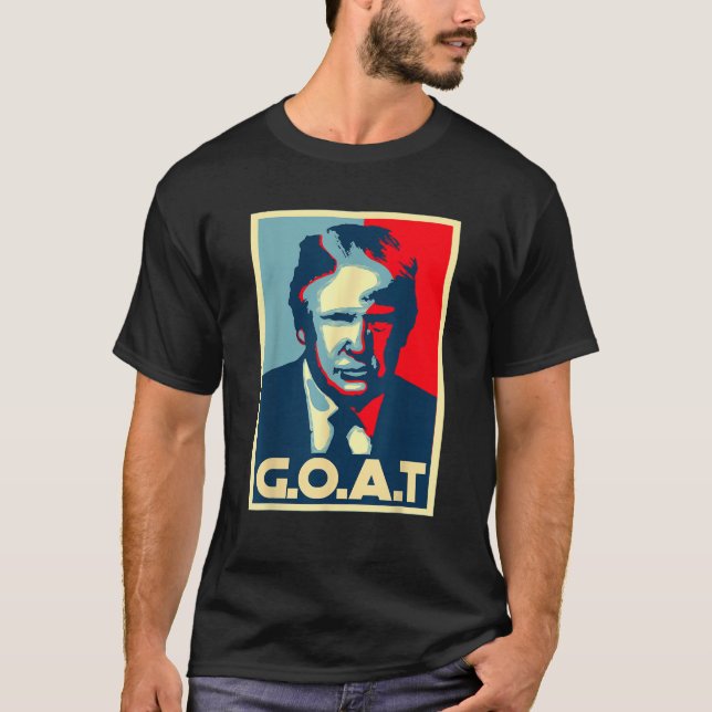 Camiseta Trump GOAT en el centro de la discusión volveré a  (Anverso)