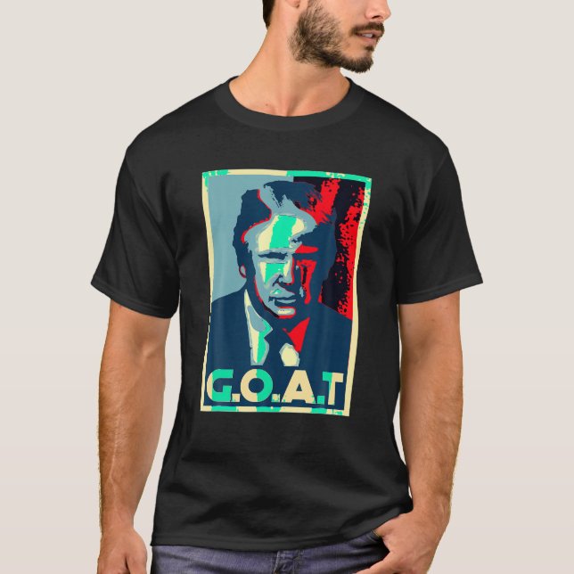 Camiseta Trump GOAT en el centro de la discusión volveré a  (Anverso)