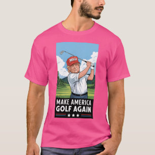 Camiseta Trump Golf con Gorra Maga Make America Golf Agai