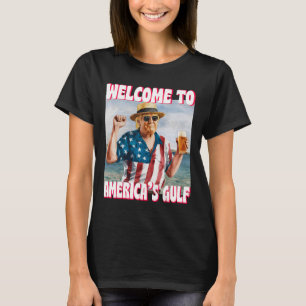 Camiseta Trump Golfo De Estados Unidos Divertido Golfo De M