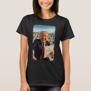 Camiseta Trump impone aranceles a la política irónica pingü