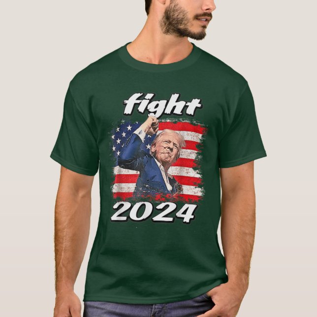 Camiseta Trump indica a los estadounidenses que deben lucha (Anverso)