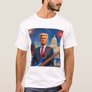 Camiseta Trump juega contra los fuegos artificiales del Cap