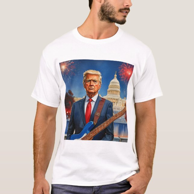 Camiseta Trump juega contra los fuegos artificiales del Cap (Anverso)