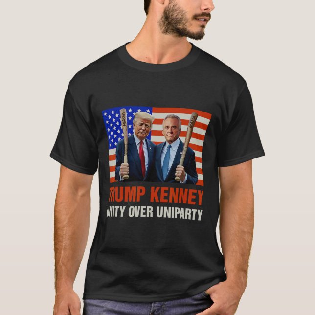 Camiseta Trump Kennedy Unity frente a Uniparty 2024 (Anverso)
