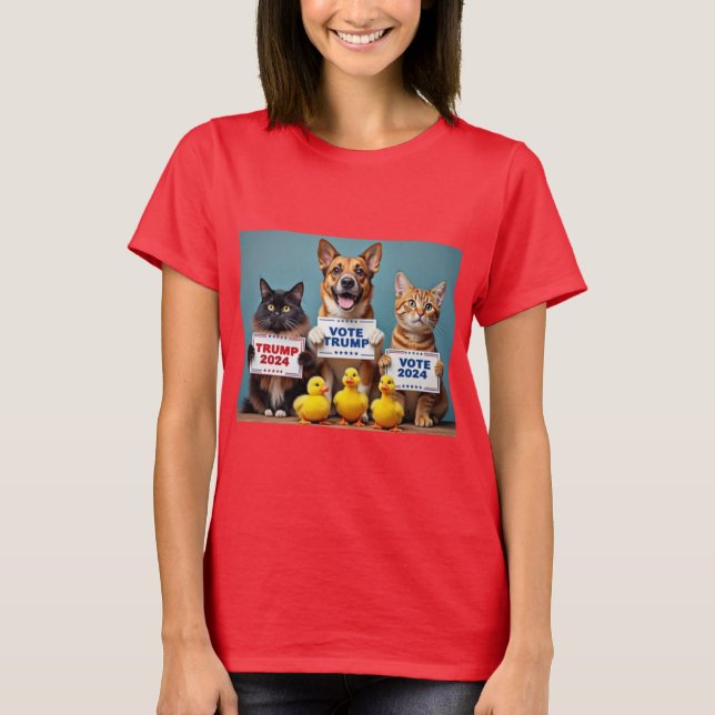 Camiseta Trump Kitties, Doggy, Duckies (Anverso)