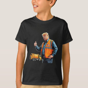 Camiseta Trump lanza la bandera estadounidense al trabajado