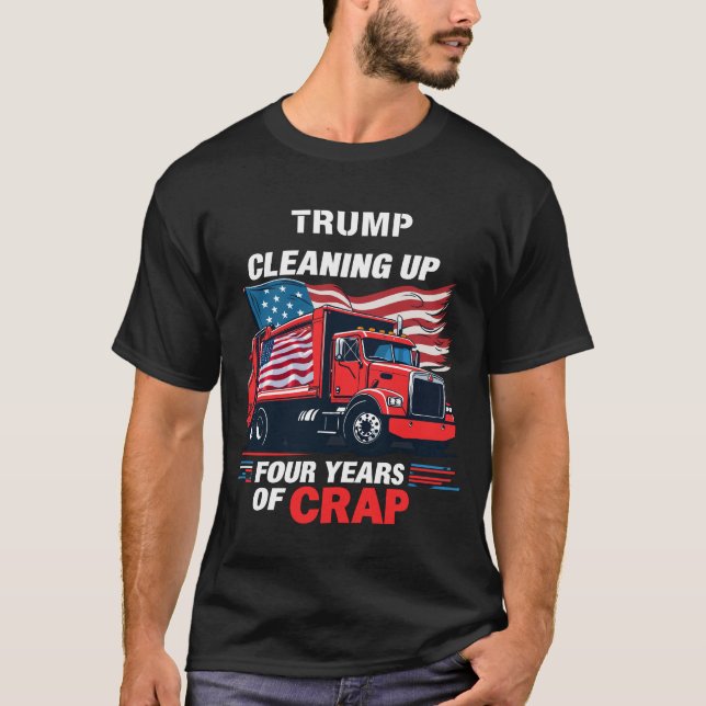 Camiseta Trump limpia cuatro años de aplastamiento (Anverso)