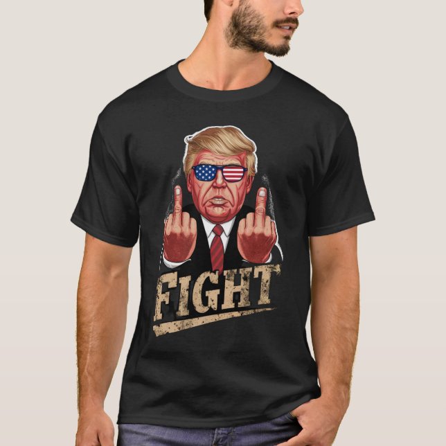 Camiseta Trump lucha contra la vendimia retro electoral est (Anverso)