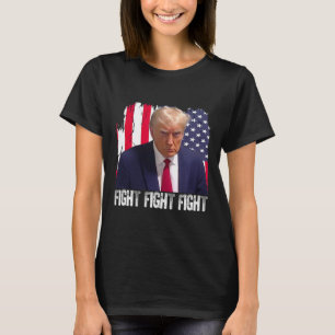 Camiseta Trump Lucha Lucha Lucha Bandera Americana Donald T