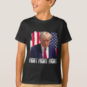 Camiseta Trump Lucha Lucha Lucha Bandera Americana Donald T