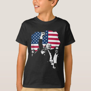 Camiseta Trump Lucha Por América Mapa del Golfo Bandera de 