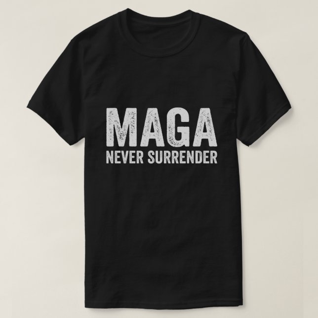 Camiseta Trump MAGA, el presidente DIVERTIDO, nunca se rind (Diseño del anverso)