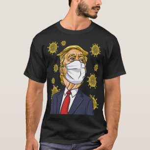 Camiseta Trump Mantenga la almeja y use la máscara facial