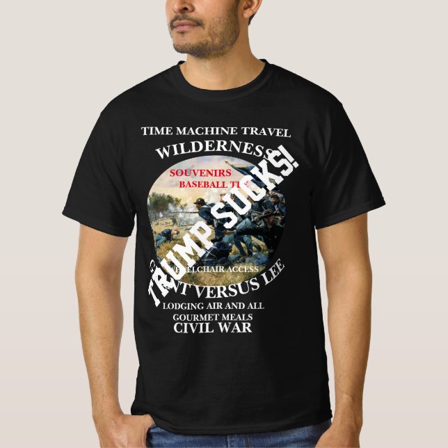 Camiseta Trump MAQUINA DEL TIEMPO VIAJE BATALLA DESIERTO (Anverso)