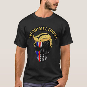 Camiseta Trump Meltdown Notebook Skull Gracioso regalo para