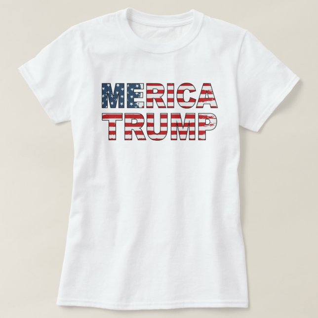 Camiseta Trump Merica 4 de julio Bandera Americana Murica (Diseño del anverso)