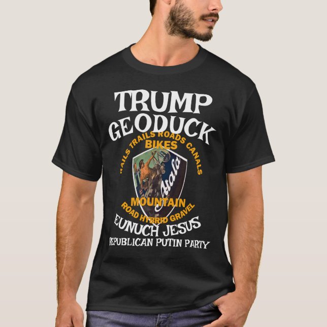 Camiseta Trump Montaña Bike Jesús Fiesta del Pee Republican (Anverso)
