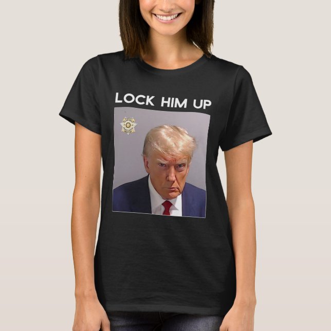 Camiseta Trump Mugshot lo encerró con un disparo a Trump (Anverso)