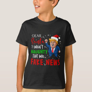 Camiseta Trump Navidades Pajamas Estimado Santa Fake News G