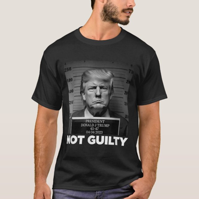 Camiseta Trump no es culpable de asesinato sin Trump, estoy (Anverso)