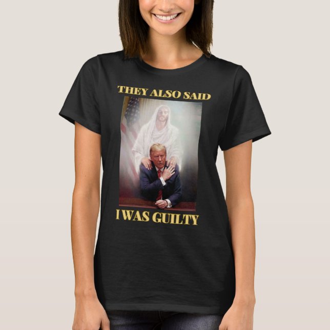 Camiseta Trump no es culpable del patriota de Jesucristo (Anverso)