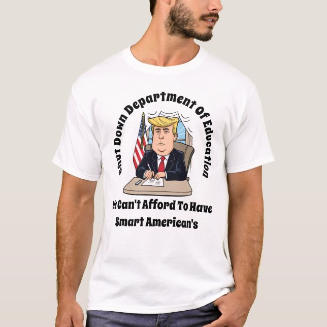 Camiseta Trump no puede tener el estadounidense inteligente (Anverso)