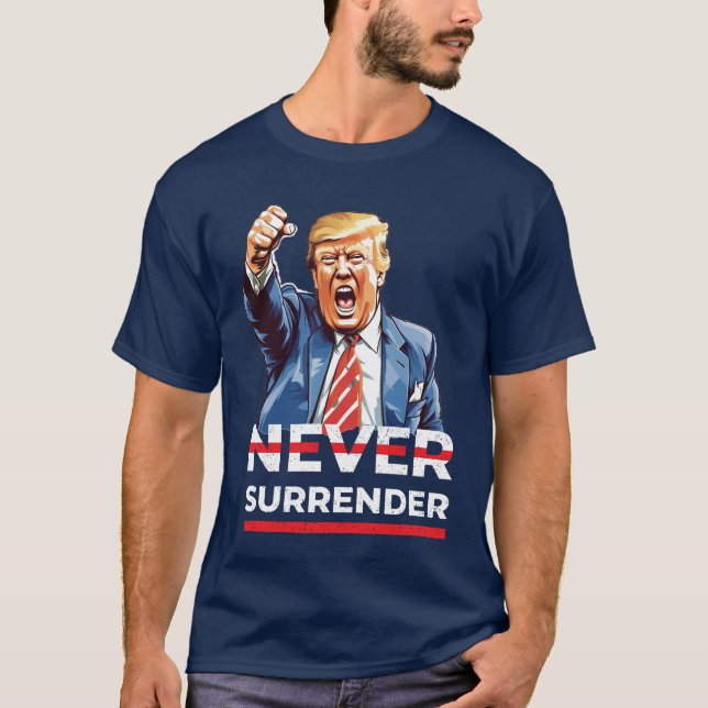 Camiseta Trump nunca se rinde (Anverso)