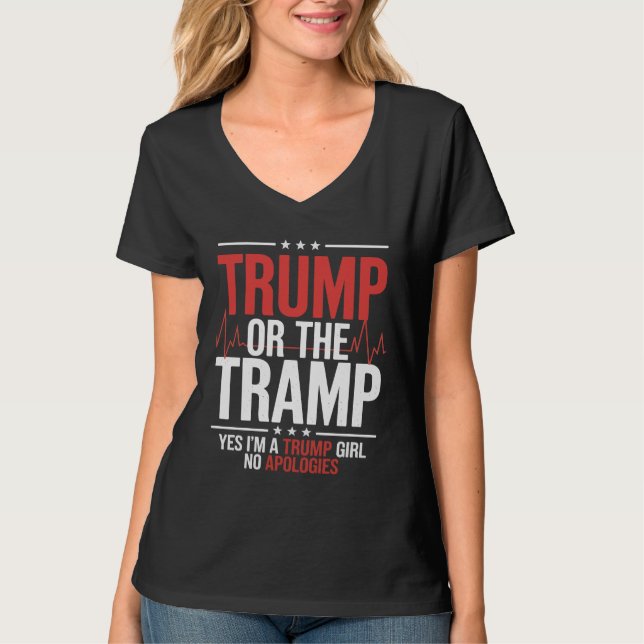 Camiseta Trump o el Chica de Trump, patriota de la industri (Anverso)
