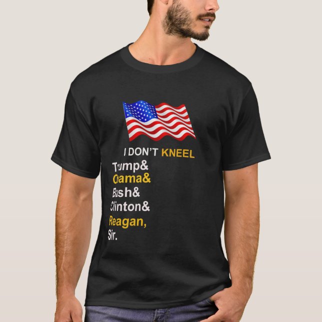 Camiseta Trump Obama Clinton Bush Reagan Sir Shirt. (Anverso)
