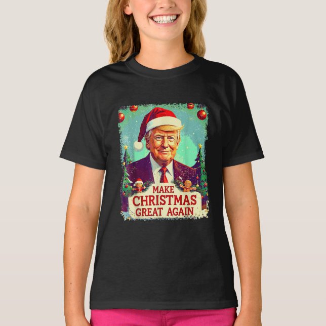 Camiseta Trump Pajama vuelve a hacer grandes a los Navidade (Anverso)