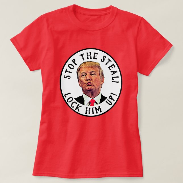 Camiseta Trump para el robo lo encerró (Diseño del anverso)
