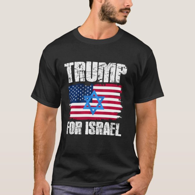 Camiseta Trump para Israel Judíos Republicanos Donald Tru (Anverso)