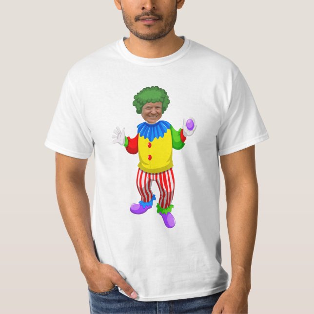 Camiseta Trump Payaso divertido con el valor del cabello ve (Anverso)