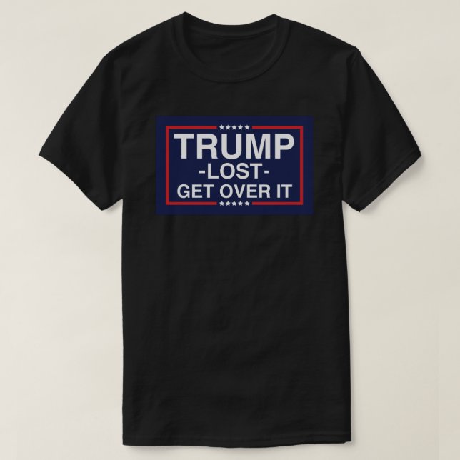 Camiseta Trump perdió al Pegatina de Bandera de TI (Diseño del anverso)