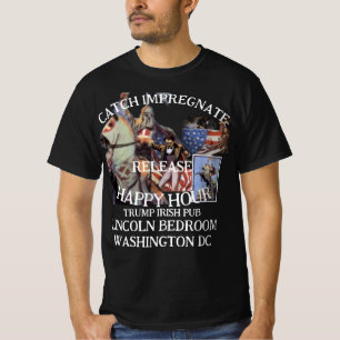 Camiseta Trump Persigue Impregnar Jaula Pub Irlandés Nación