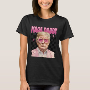 Camiseta Trump Pink Sungles Maga Daddy Funny Trump 2024