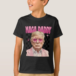 Camiseta Trump Pink Sungles Maga Daddy Funny Trump 2024