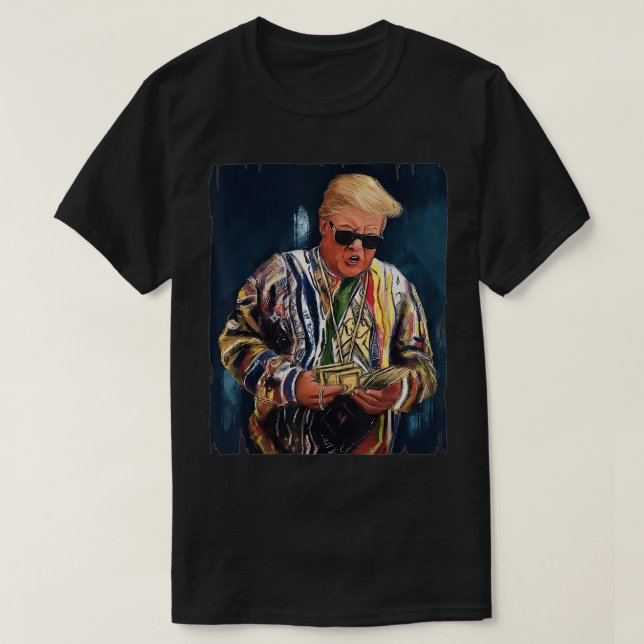 Camiseta Trump President counting money Funny  (Diseño del anverso)
