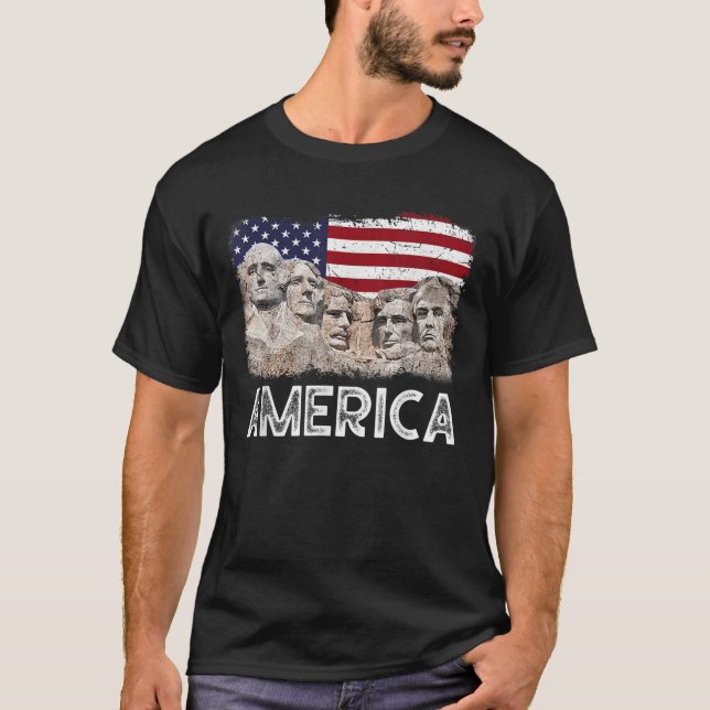 Camiseta Trump presidente 45.ª bandera norteamericana monta (Anverso)