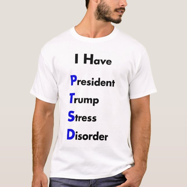 Camiseta Trump, presidente del PTSD, estresa (Anverso)