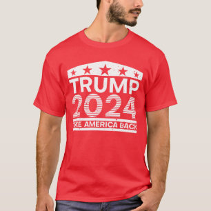 Camiseta Trump recuerda a Estados Unidos en 2024 Bandera es