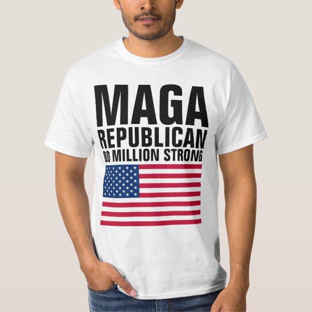 CAMISETA TRUMP REPUBLICANO DE MAGA 80 MILLONES FUERTES (Anverso)