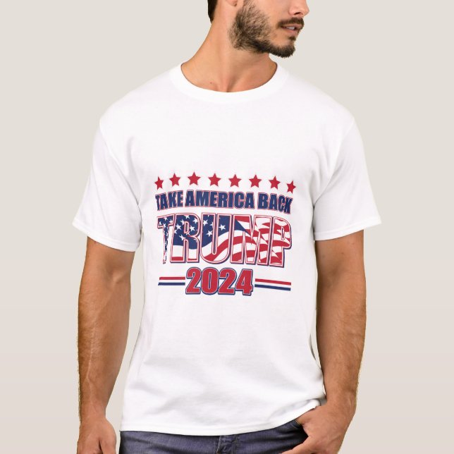 Camiseta Trump retrotrae a Estados Unidos 2024 (Anverso)
