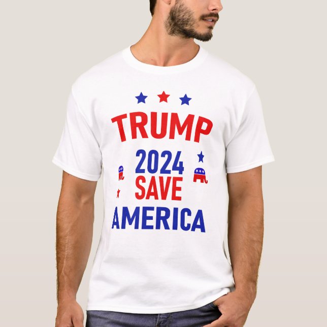 Camiseta Trump salve a Estados Unidos 2024 (Anverso)