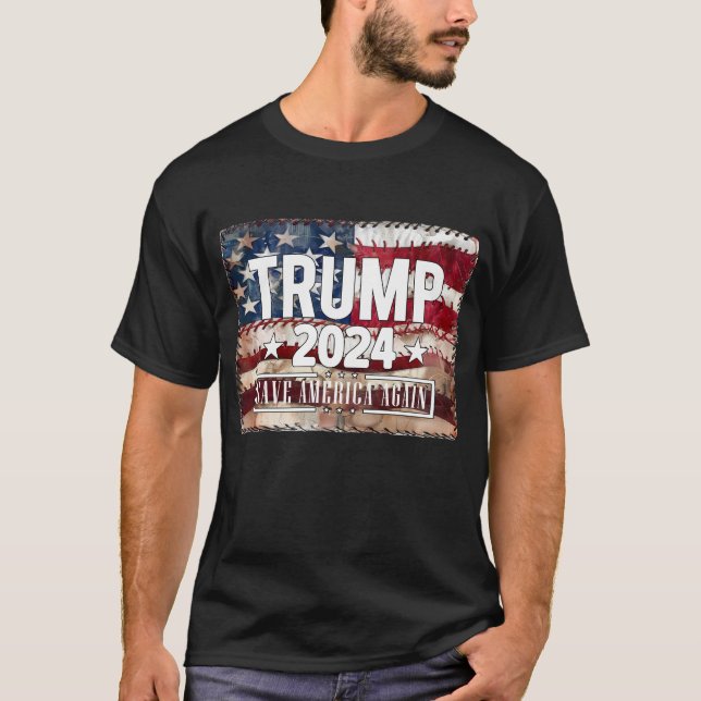 Camiseta ¡Trump! Salven a Estados Unidos de nuevo. (Anverso)