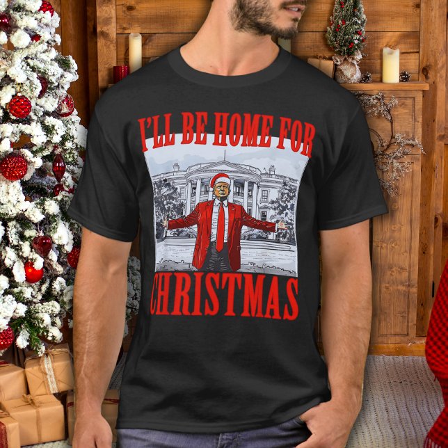 Camiseta Trump Santa Hat | Estaré en casa para Navidades (Subido por el creador)