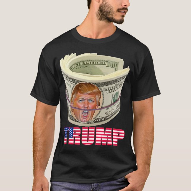 Camiseta Trump se enfrenta al dinero con el diseño de la ba (Anverso)